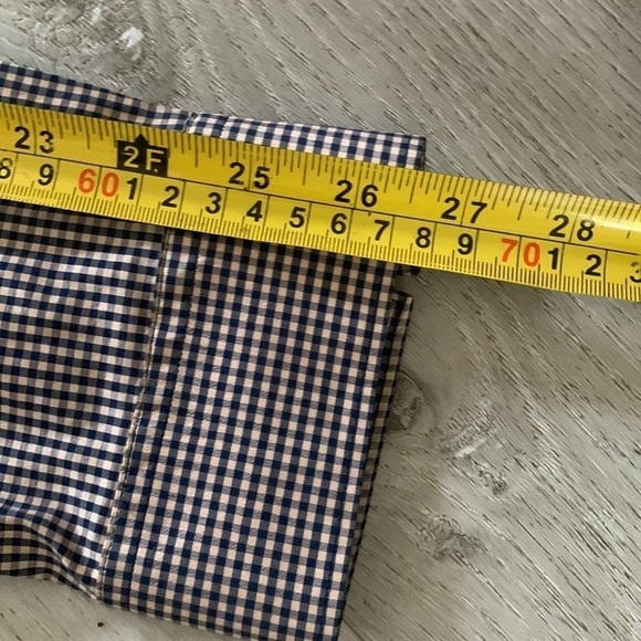 Theory Button Up Shirt navy tan cream size L - Picture 10 of 10